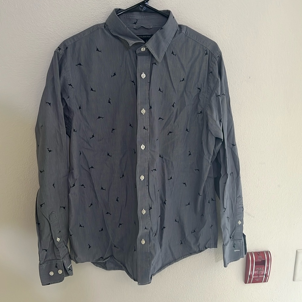 Banana Republic casual patterned dress shirt